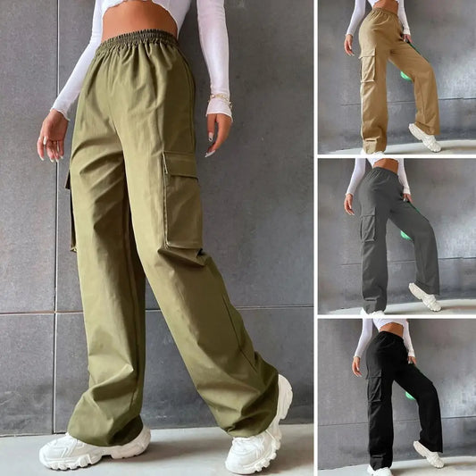 Women Cargo Trousers Korean Streetwear Casual Joggers