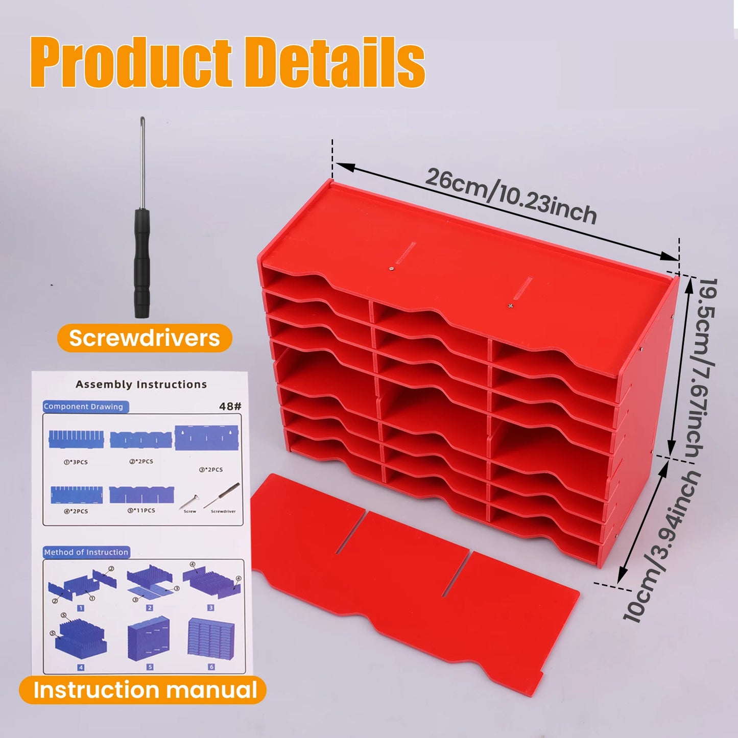 12/24/36/48 Slots Ink Pad Holder and Stamp Pad Storage Organizer Ink Pads Diamond Painting Tray Rack Crafts Painting Tray Rack