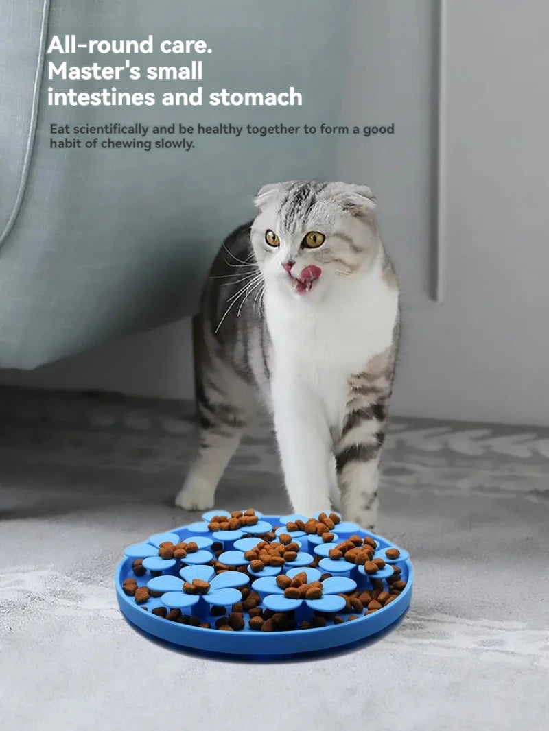 Silicone Slow Feed Mat for Cats & Dogs – Suction Cup Lick Pad and Treat Dispenser for Healthy Eating