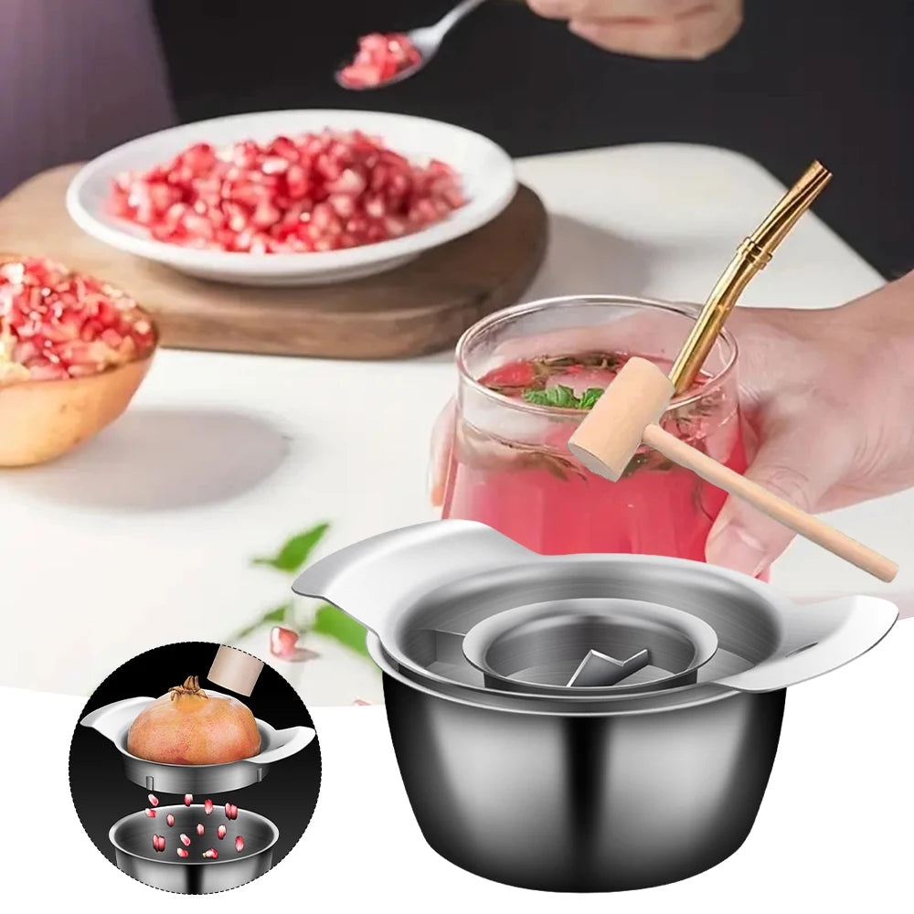 Stainless Steel Pomegranate Peeling Tool High Efficient Fruit Deseeder For Kitchen Use