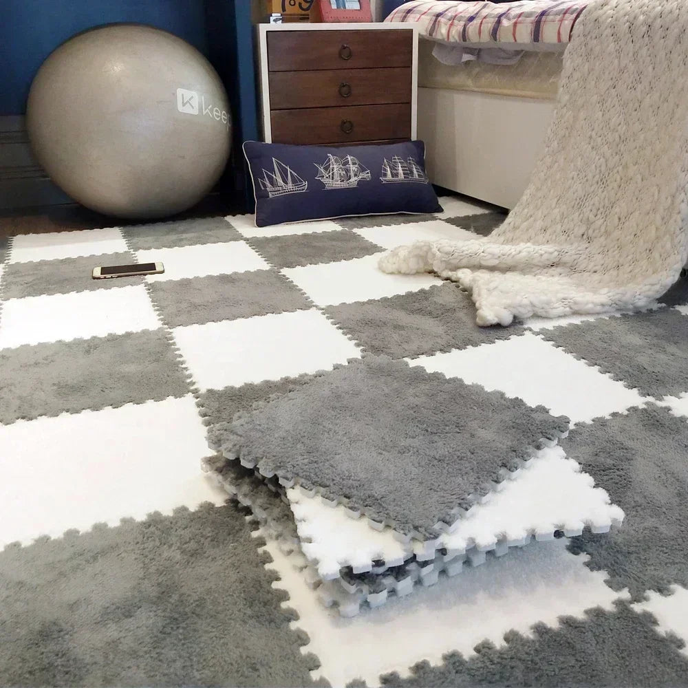 1-20 Pcs Padded Carpet for Baby Carpet Eva Foam Puzzle Carpet Soft Plush Children's Mat in Children's Room Keep Warm Playmat
