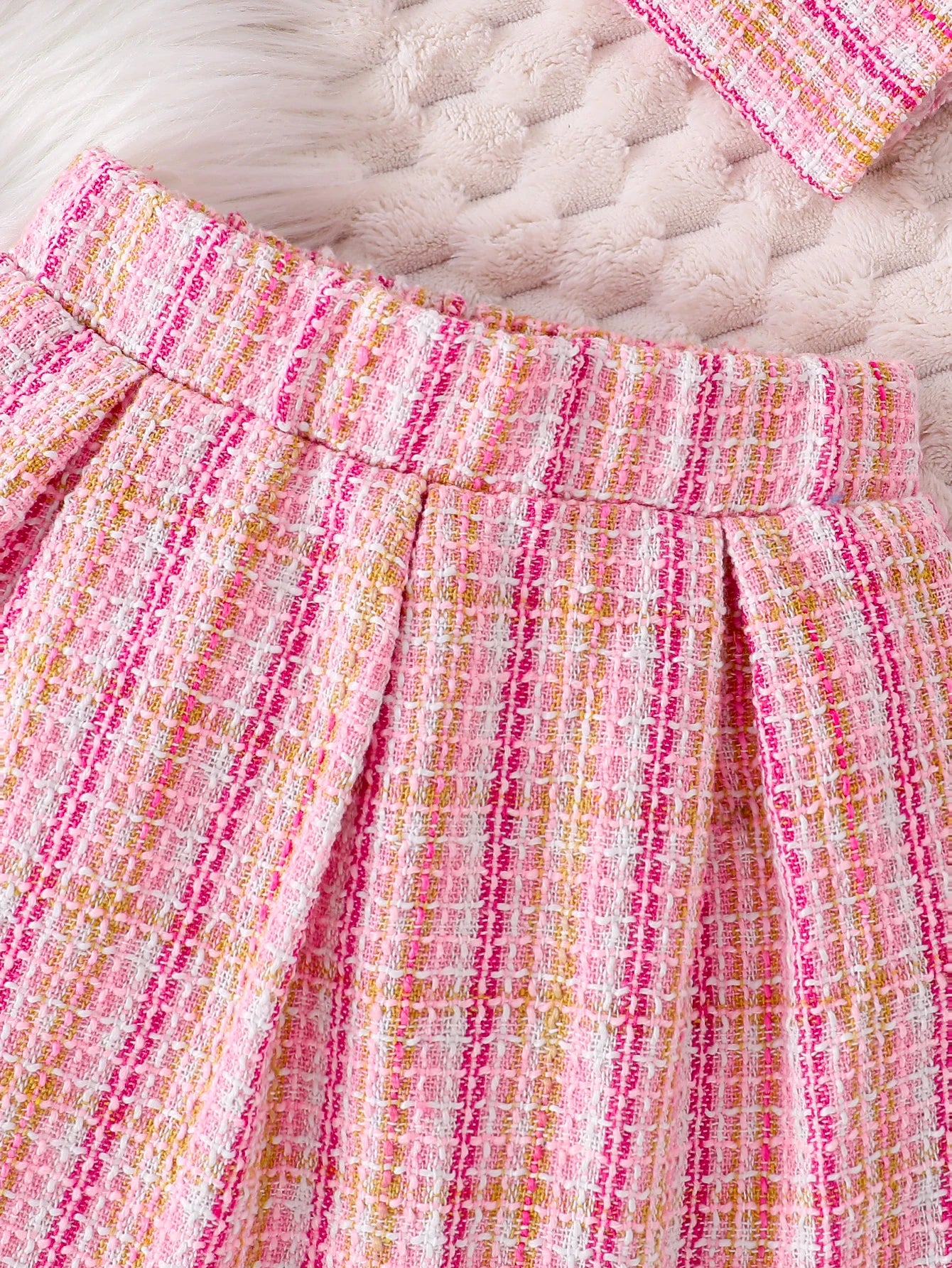 Girl's Pink Checkered 3-Piece Set