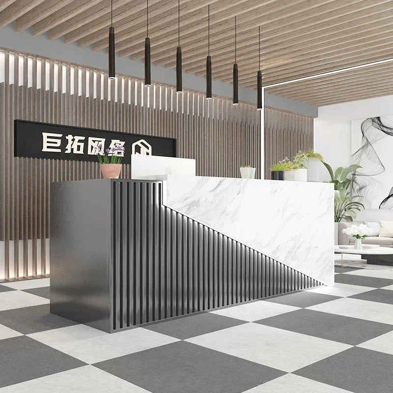 Spa Reception Furniture Minimalist Beauty Salon Storage Aesthetic Supermarket Counter Table Luxury Office Lectern Simple Cafe