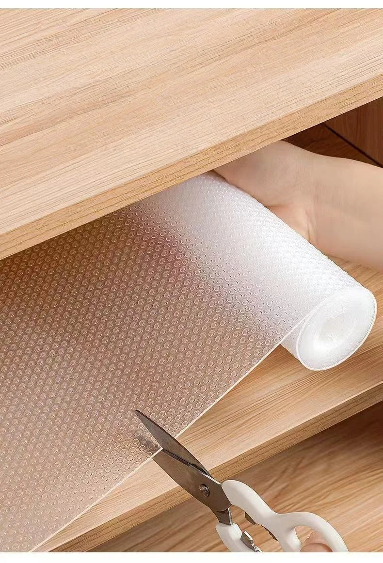 Water Drop Pattern Kitchen Cabinet Liner Eva Waterproof Refrigerator Mat Placemat Non-Sticky Easy to Clean Drawer Liner Moisture-Proof and Mildew-Proof