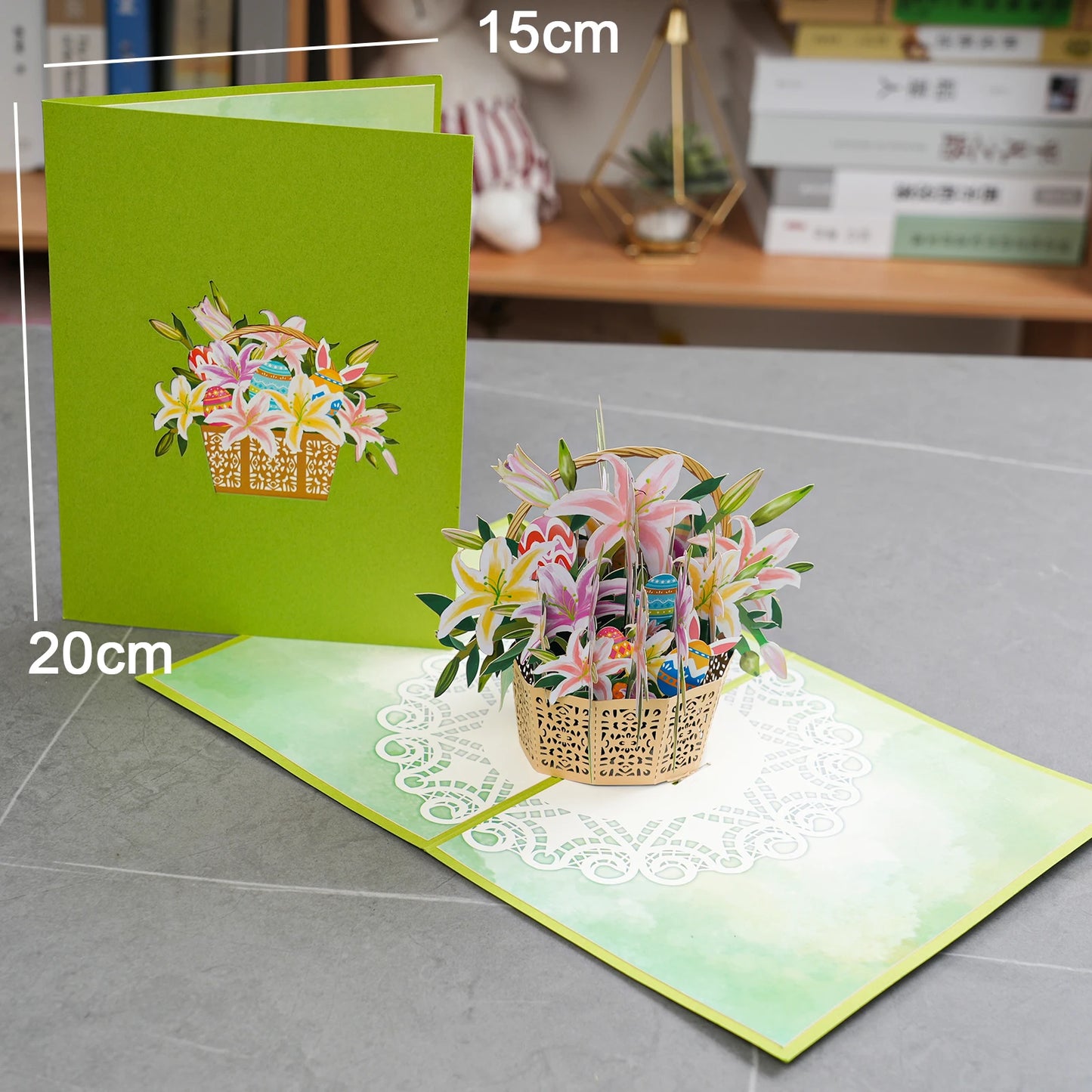 Pop-Up Flower Card Flora 3D Greeting Card for Birthday Mothers Father's Day Graduation Wedding Anniversary Get Well Sympathy