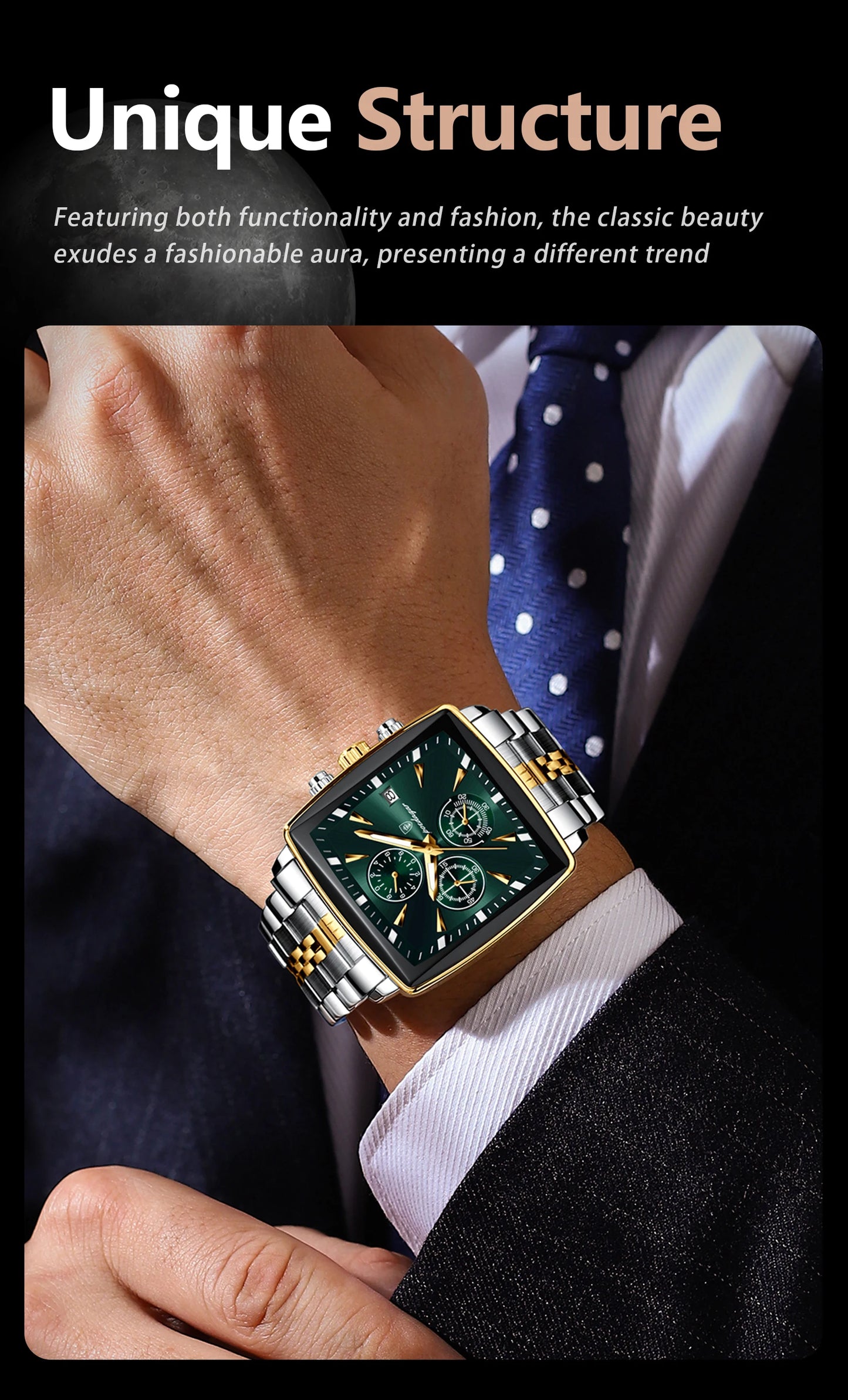 POEDAGAR Top Luxury Male Wristwatch Waterproof Luminous Stainless Steel Men Watch Chronograph Date Business Quartz Men's Watches