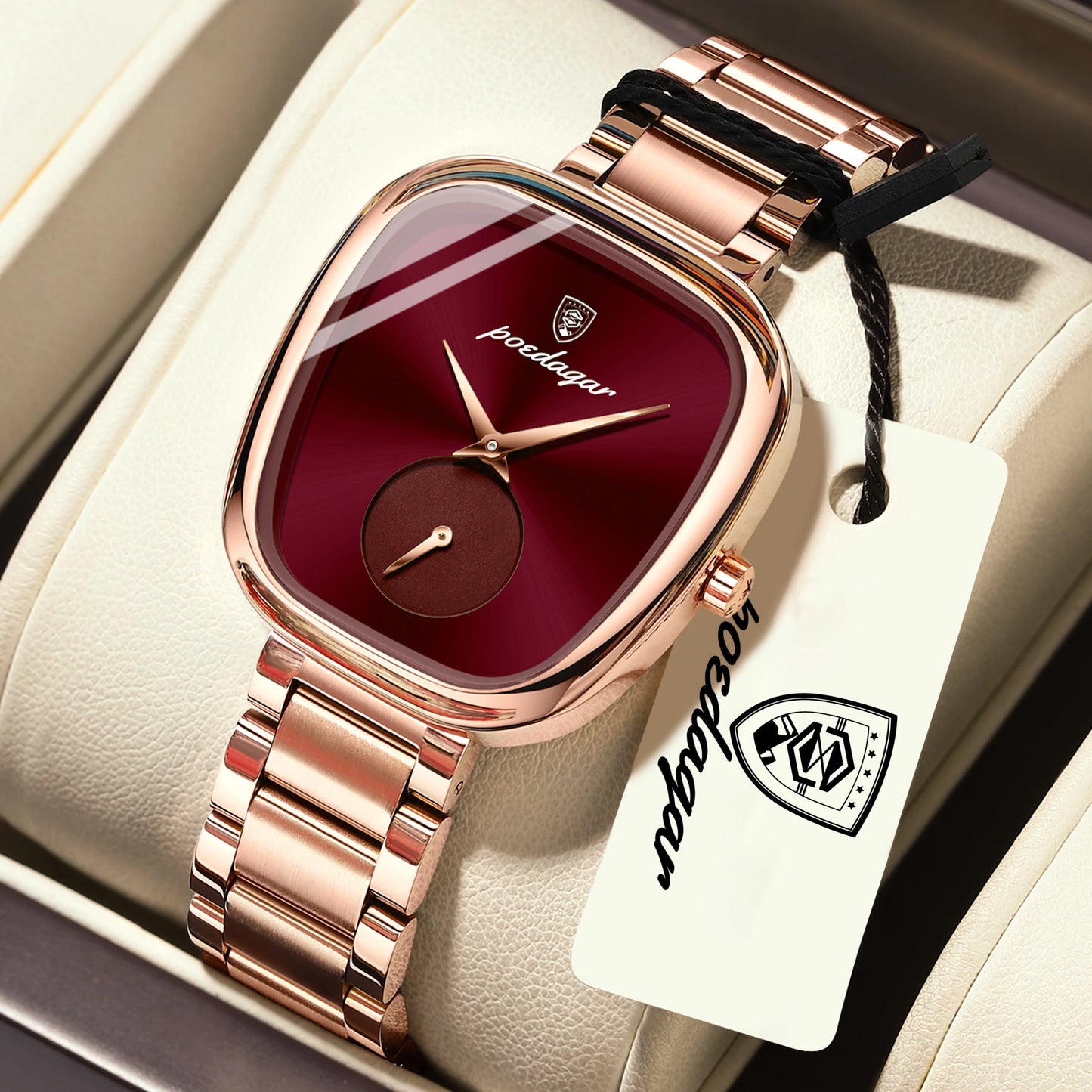POEDAGAR Fashion Watch For Woman Waterproof Stainless Steel Quartz Couple Watches High Quality Ladies Wristwatch Girlfriend Gift