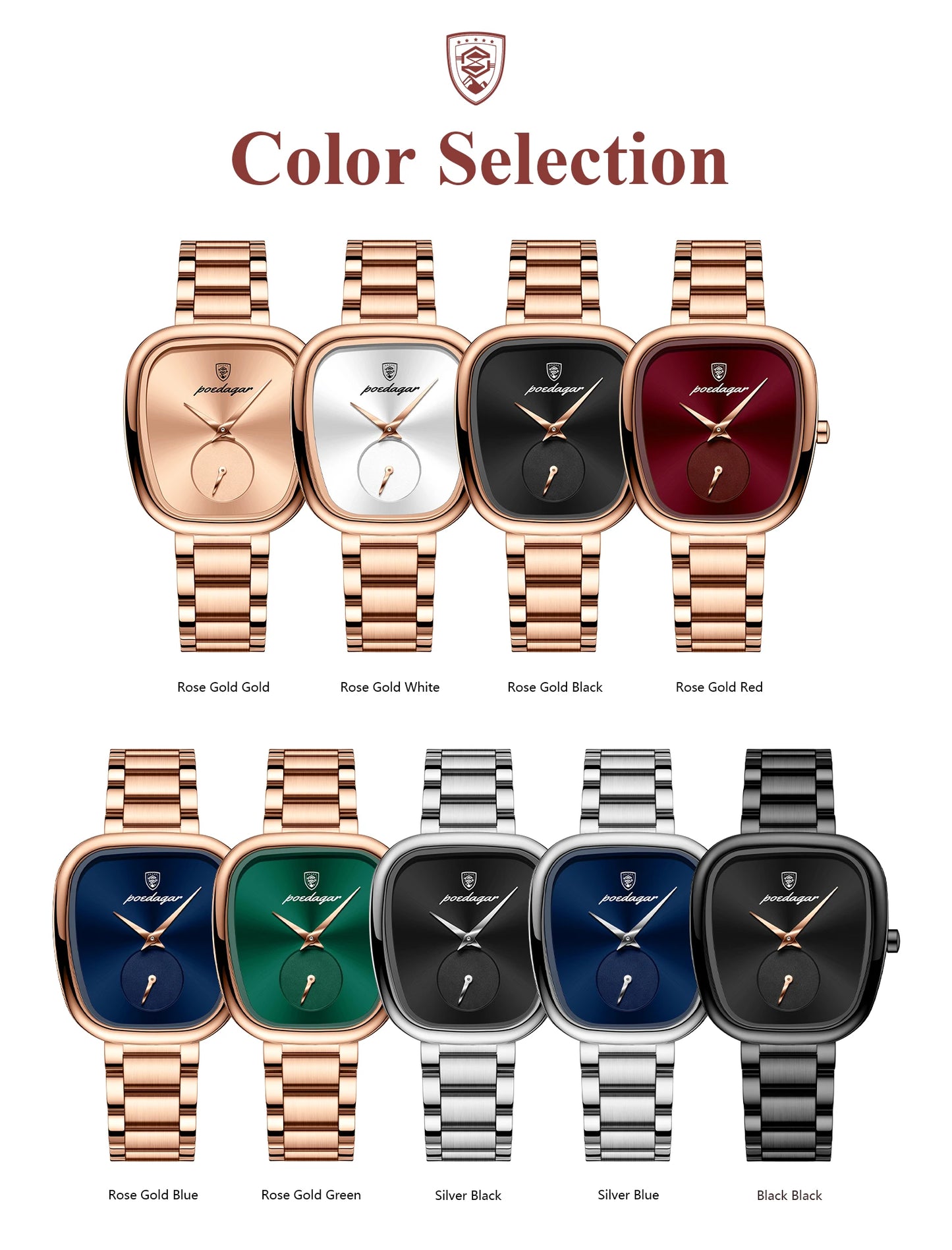 POEDAGAR Original Exquisite Ladies Wristwatch Stainless Steel Waterproof Quartz Watch For Woman Fashion Elegant Women's Watches
