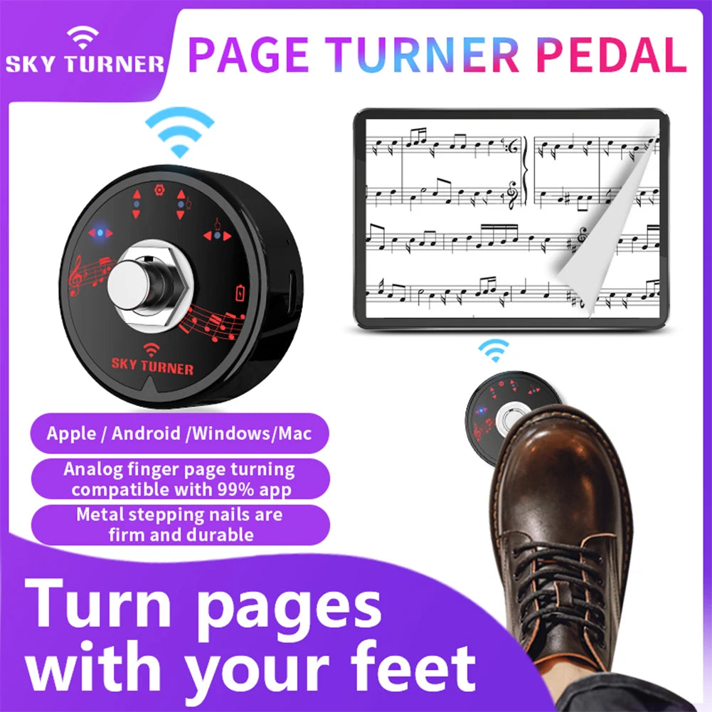 Wireless Page Turner Bluetooth-compatible Automatic Universal Score Page Turner For Phone Computer