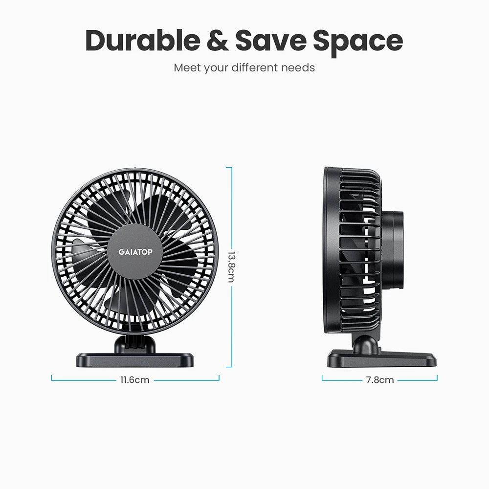 GAIATOP Mini USB Desktop Portable Fan