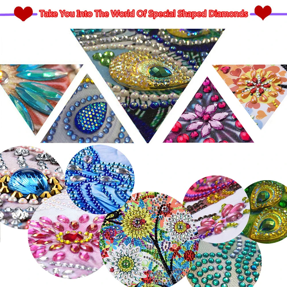Halloween Special Shape Skull Witch Table Top Diamond Painting Ornament Kits Rhinestones Desktop Ornaments for Home Office Decor
