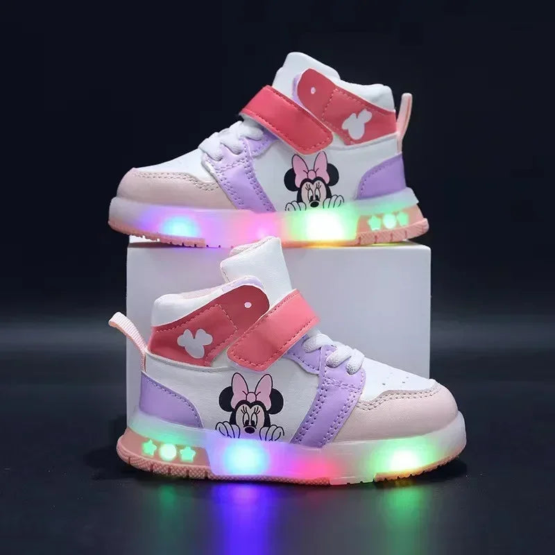 Mickey Mouse LED Shoes – Fun Casual Trainers with Light-Up Soles