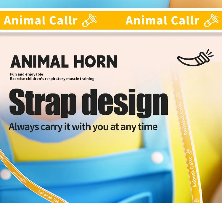 Kids Animal Horn Blowing Toy – Interactive Sound Learning and Oral Muscle Trainer with Easy-Clean Design