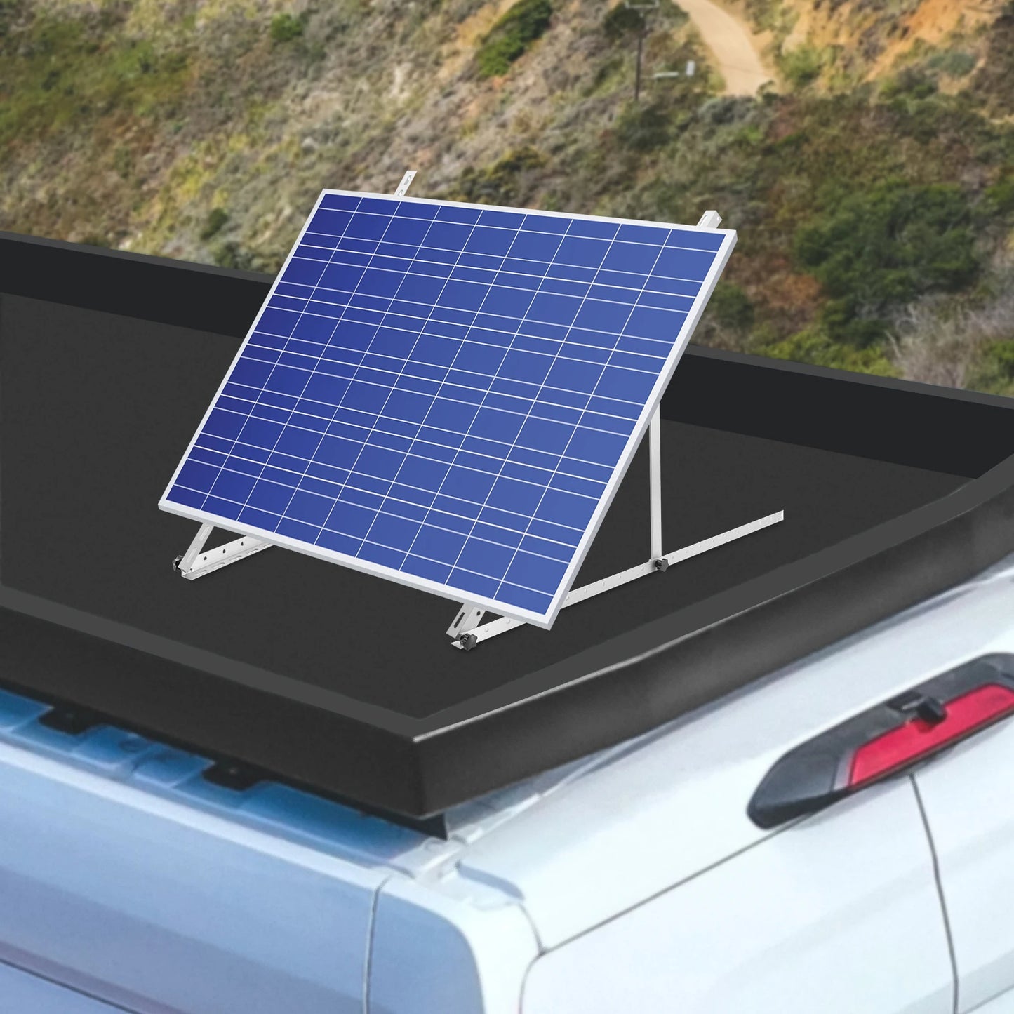 2 Pack 41" Adjustable Solar Panel Racks, Aluminum Alloy Frame, 0-90° Tilt, RV Tilt Mount Brackets for Boat / Roof