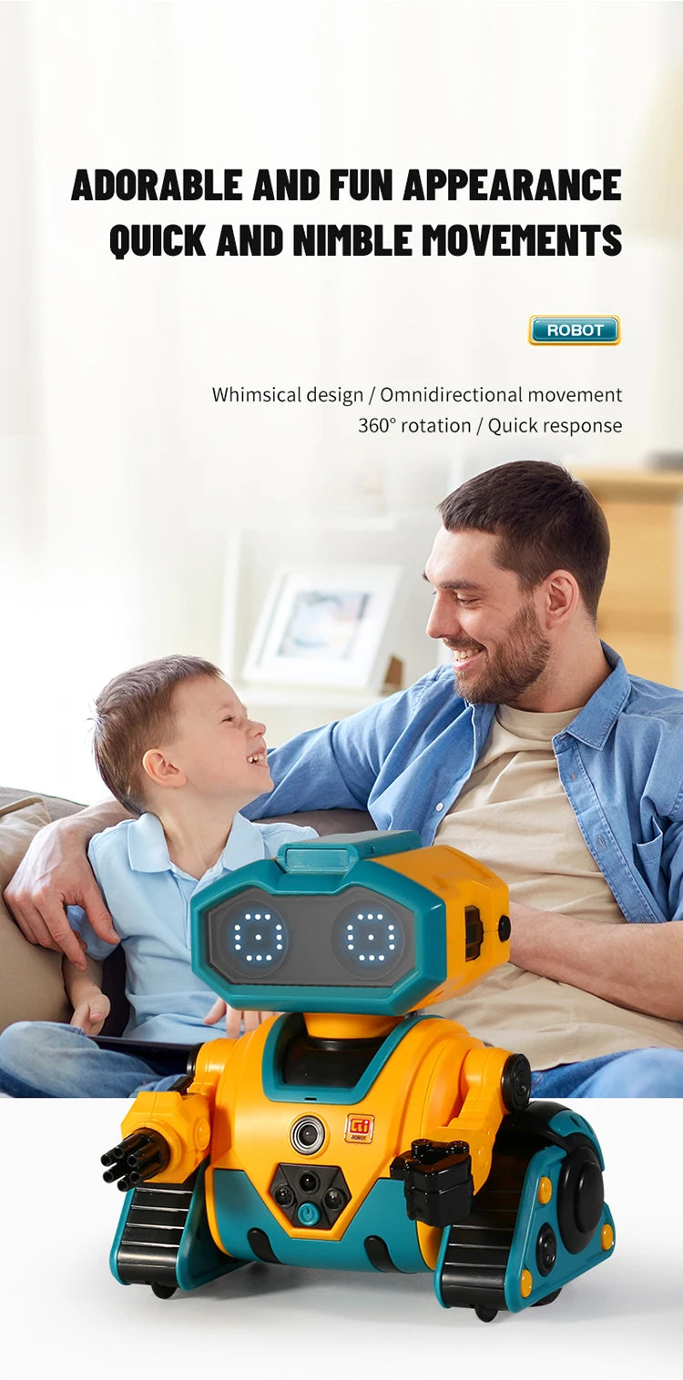 Smart Robot Interactive Toy – 2.4G Remote Control, Music-Sensing and Intelligent Induction for Kids