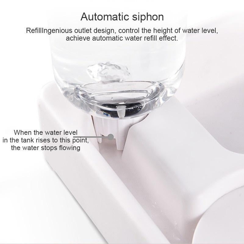 500ml Portable Automatic Pet Feeder – Small Food & Water Bowl for Cats and Dogs, Ideal for Living Room or Bedroom