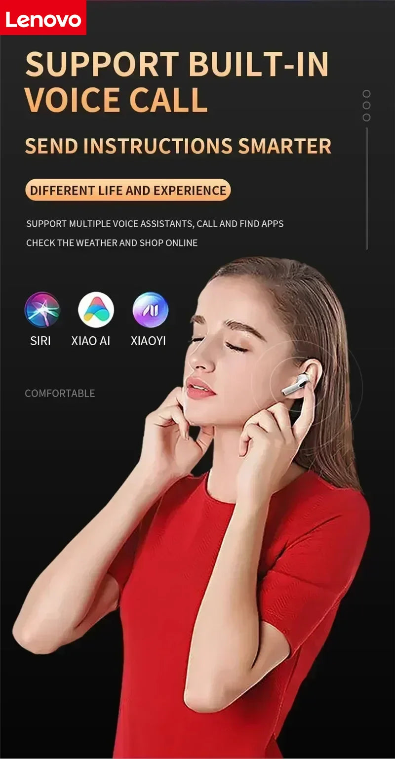 Lenovo Wireless Earphones J18 In Ear TWS Bluetooth Ture Sport Headphones HiFI Stereo Game Waterproof Headset With Microphone