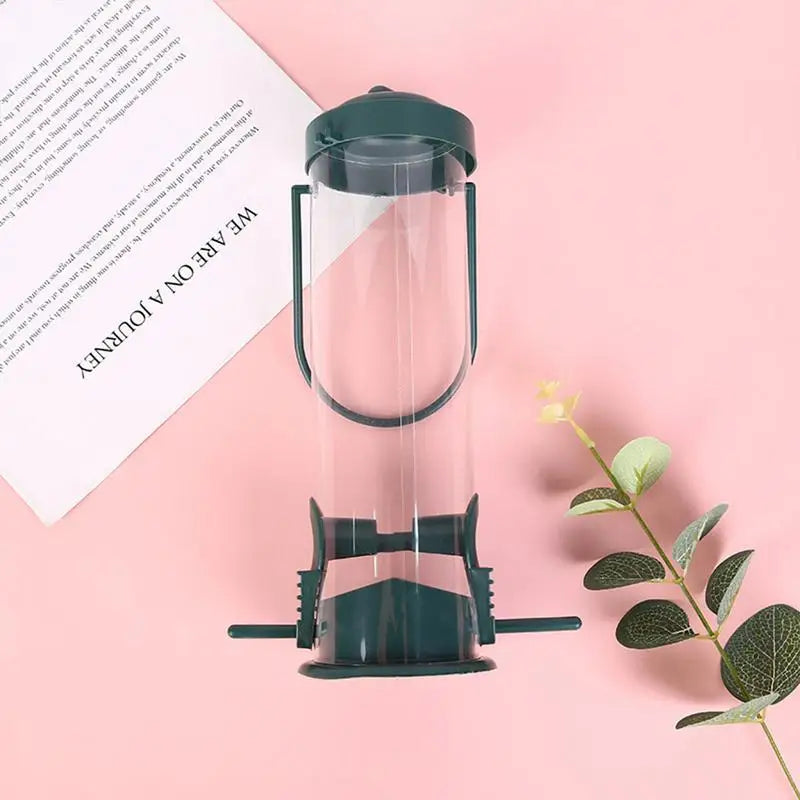 Dangling Squirrel-Proof Bird Feeder – Tubular PP Bird Food Dispenser