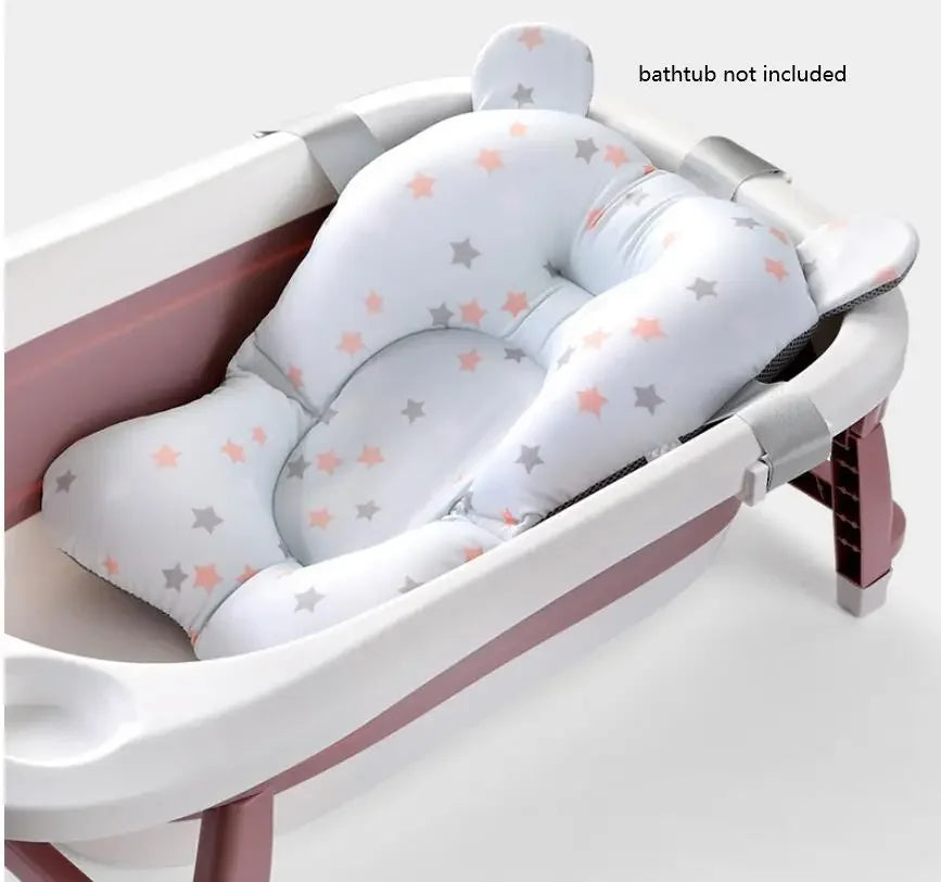 Baby Bath Seat Support Mat Shower Safety Tub Pad Newborn Bathtub Recliner Infant Anti-Slip Soft Comfort Body Cushion Baby Stuff