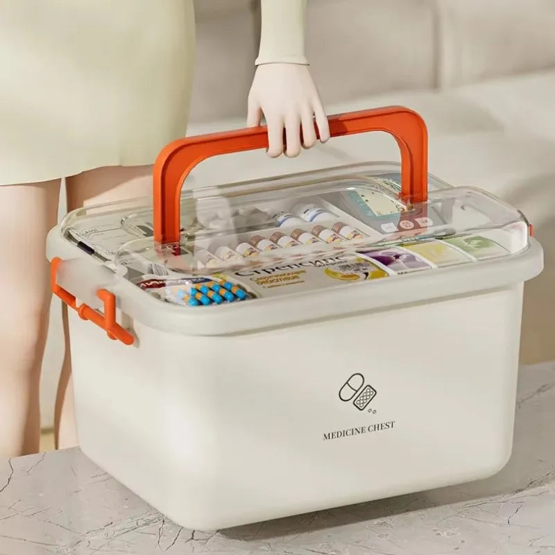 Large Capacity Portable Medicine Box First Aid Medical Kit