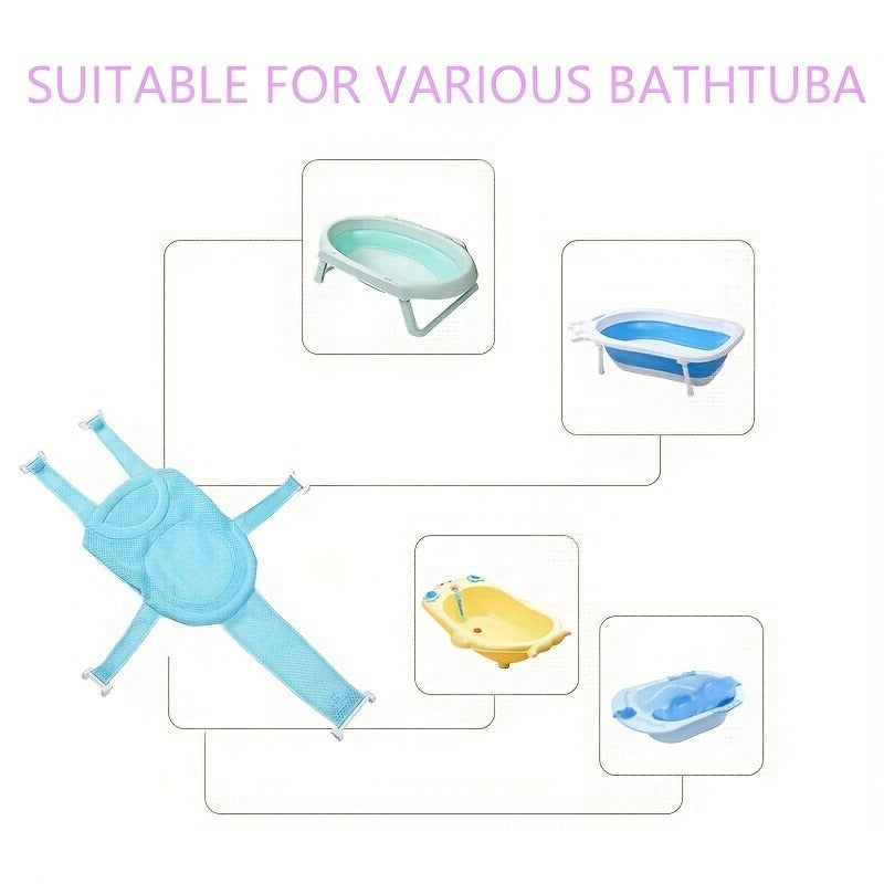 Baby Bath Cushion Pad Newborn Bathtub Mat Infant Bath Supporter Net Baby Bathtub Pillow Nonslip Floating Bathing Tub Seat