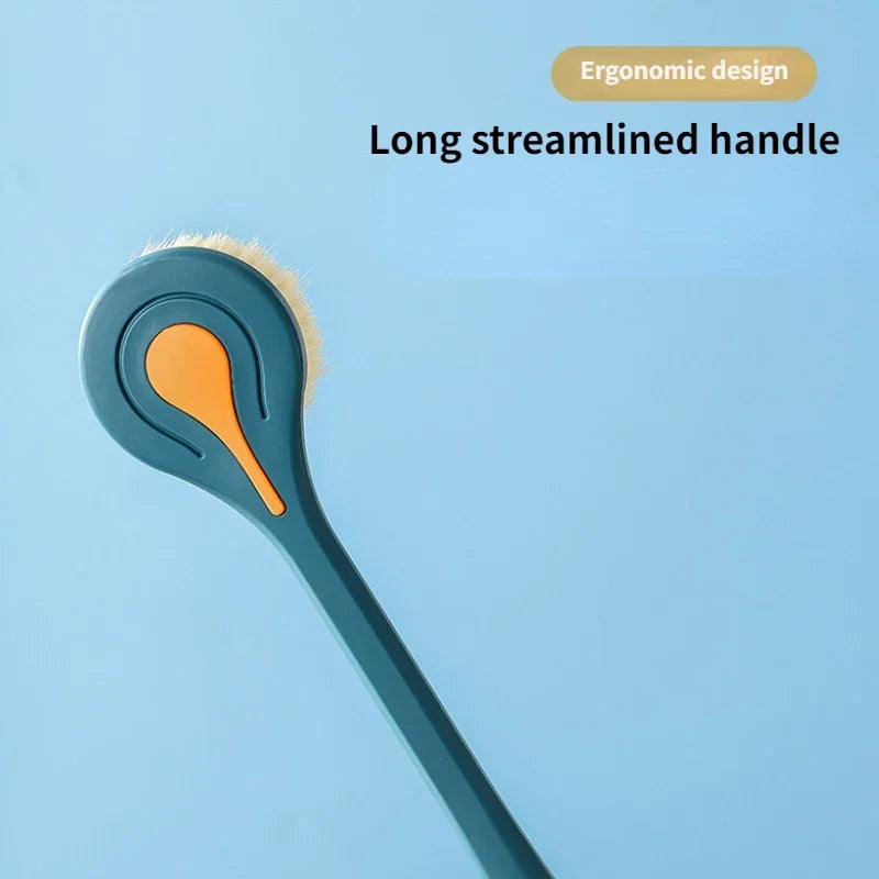 Bathroom Body Brush Kit with Long Handle: Soft-Hair Brush, Back Scrubber & Shower Massage Tool