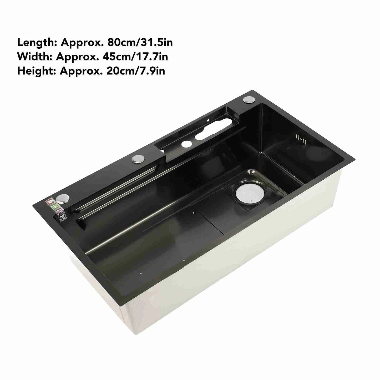 Smart Kitchen Sink Precision-Crafted Thick Gauge Brushed Stainless Steel-Digital Display Large Capacity Professional Washing