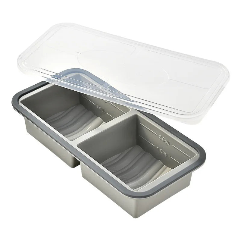 2/3/4 Cavity Silicone Ice Cream Mold with Lid Giant Large Freezer Tray BPA Free Food Storage Container Popsicle Maker Tool DIY