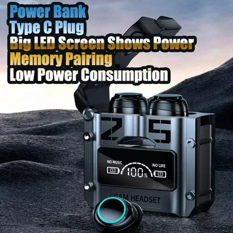 New Original M25 Bluetooth 5.3 TWS Wireless Headphones with LED Display Stereo Headset Touch Control Earbuds Noise Reduction