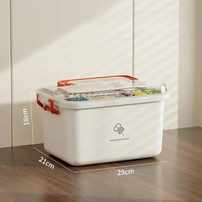Large Capacity Portable Medicine Box First Aid Medical Kit