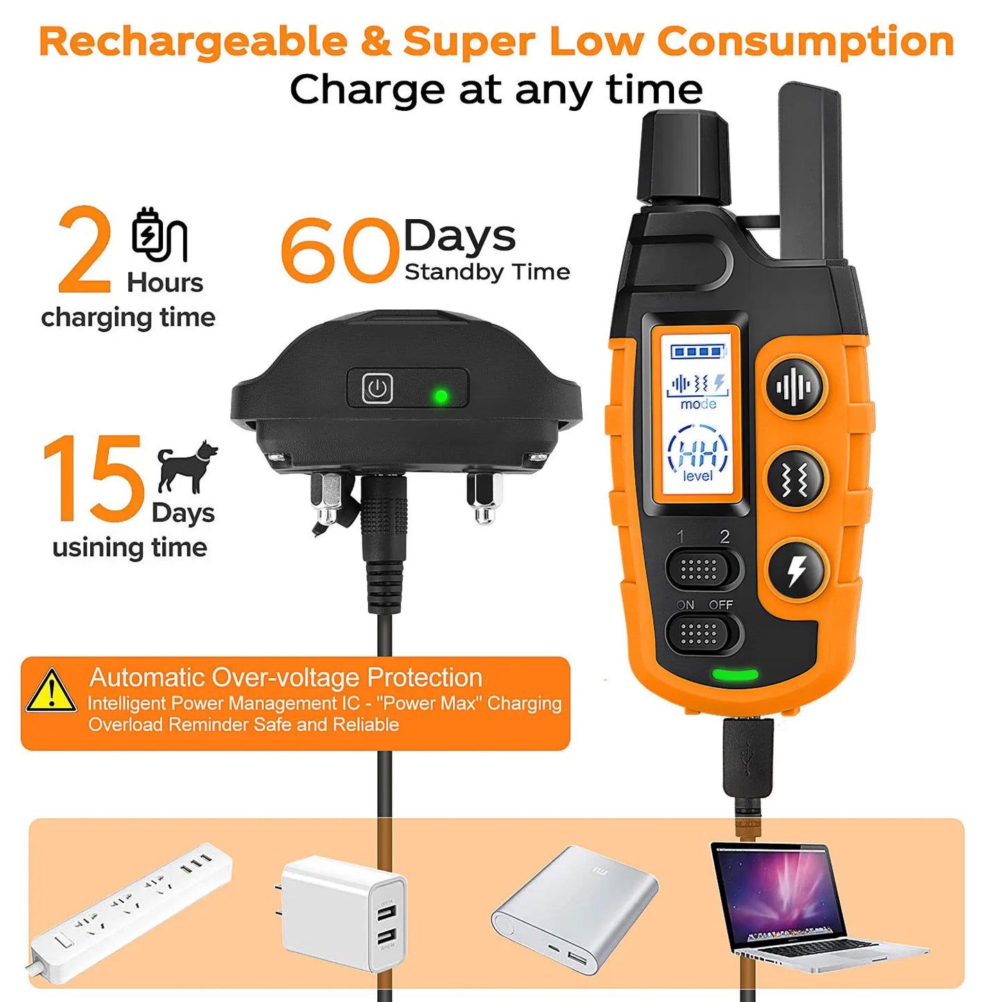 3300Ft Dog Training Collar with Remote Rechargeable Waterpro of E Collar Beep Vibration Shock High Quality Pet Training