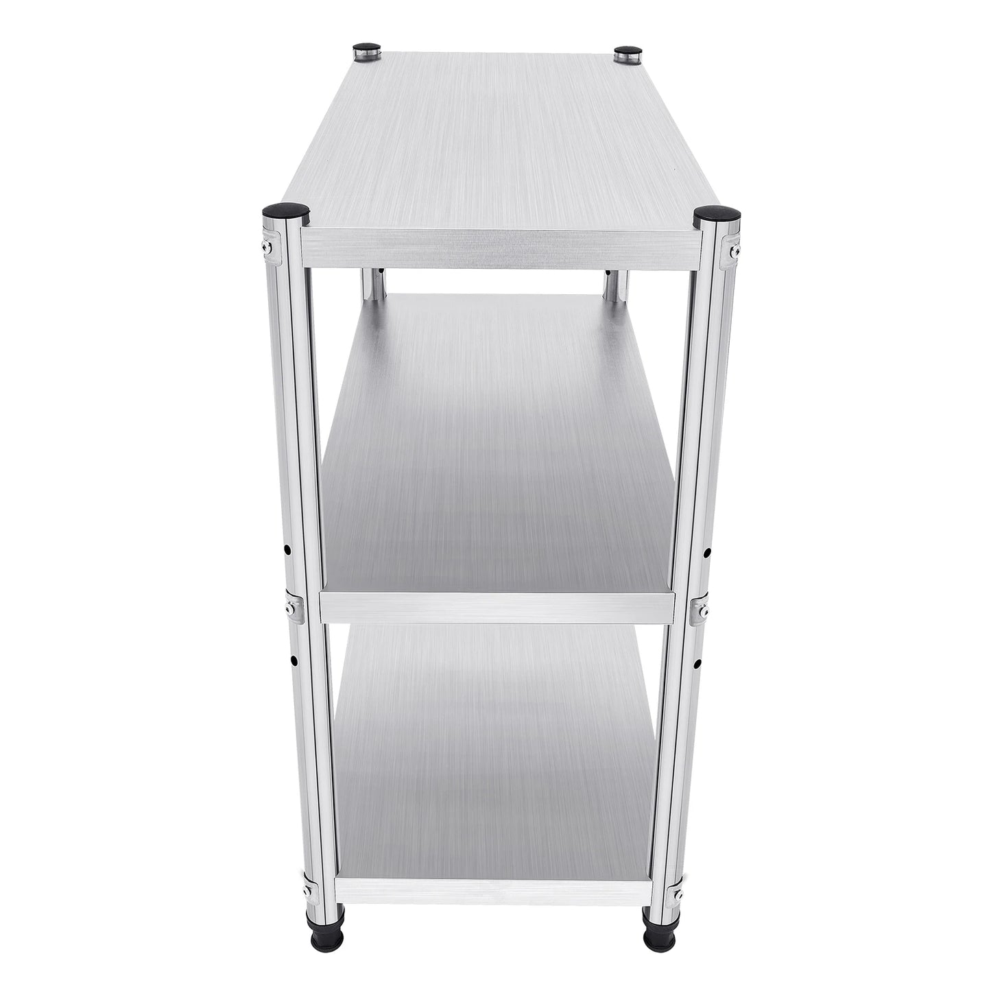 3-Tier Stainless Steel Work Table Kitchen Storage Prep Table Multifunctional Food Prep Worktable
