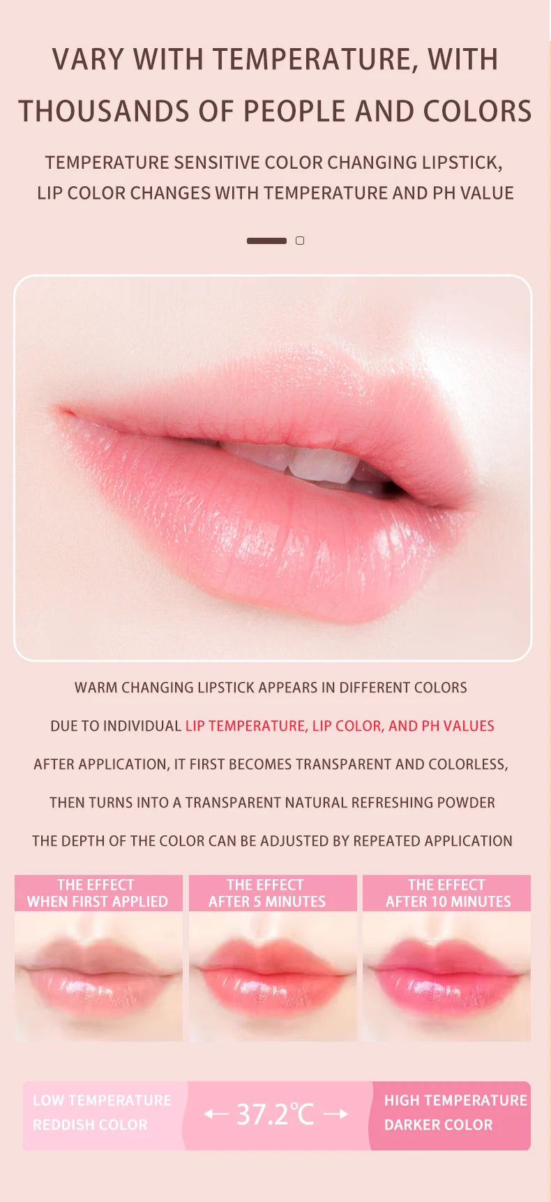O'CHEAL Color Fruit Lipstick Peach Lip balm