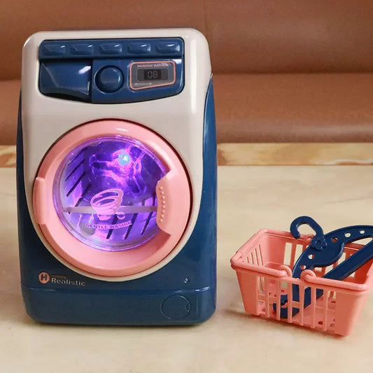 Kids Pretend Play Kitchen Home Appliances Set Toy Household Coffee Maker Mixer Toaster Vacuum Cleaner Playset for Children Gifts