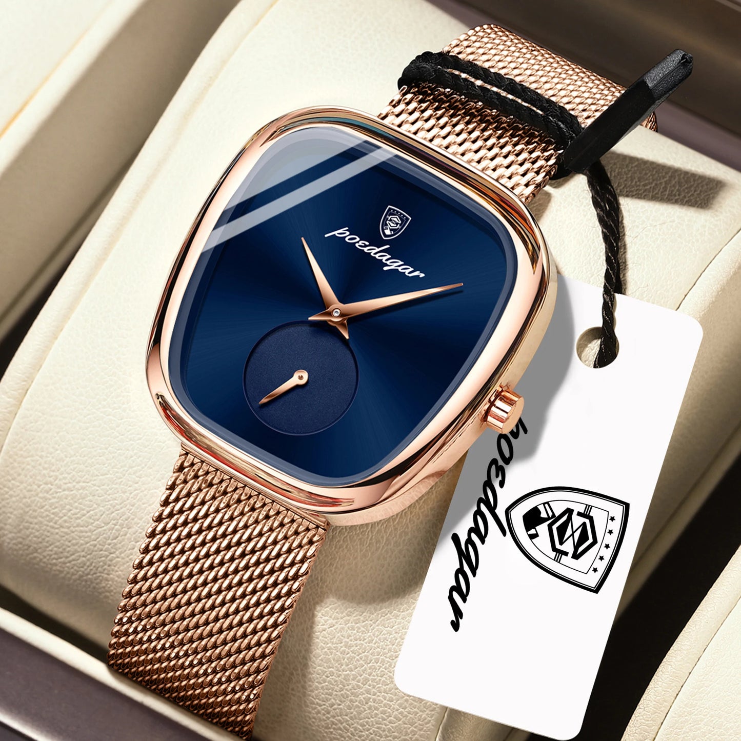 POEDAGAR Top Elegant Fashion Woman Wristwatch Waterproof Stainless Steel Ladies Watch Luxury Women's Quartz Watches Female Reloj