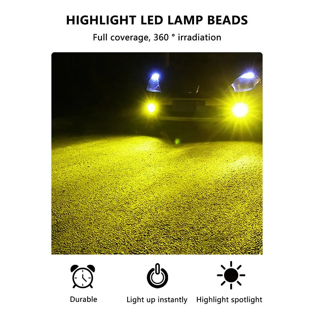 2Pcs Dual Color Car Fog Light Bulb DC 10-30V 35W H11 H8 Auto Fog Lamp 3000-6000K Car LED Fog Lamp Yellow White IP67 Waterproof