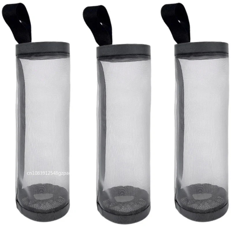 Hanging Plastic Bag Dispenser, Wall-Mounted Kitchen Storage Organiser