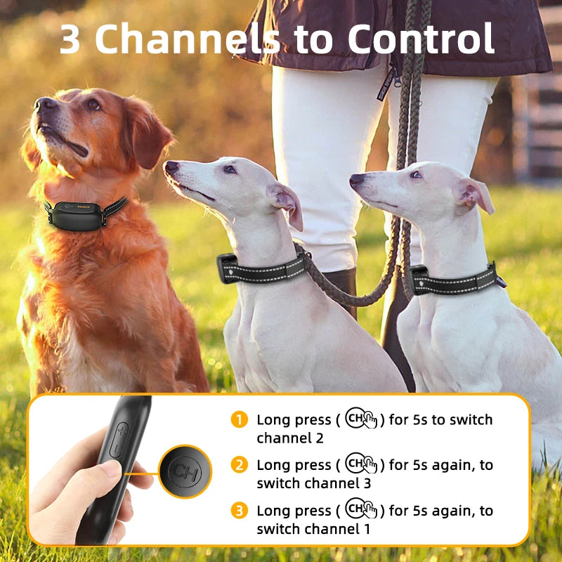 ROJECO Electric Dog Training Collar – Digital Rechargeable Remote with Bark Control, Waterproof, for Dogs