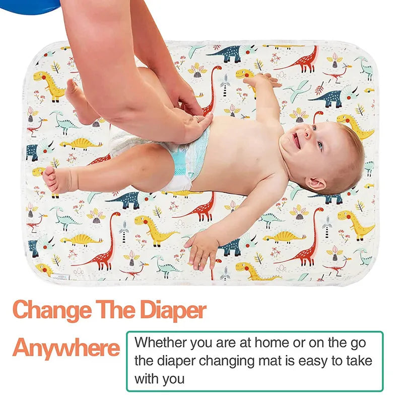 Waterproof Baby Changing Mat Reusable Newborn Baby Diaper Changing Pad Cover Infant Sheet Mattress Multifunction Floor Play Mats