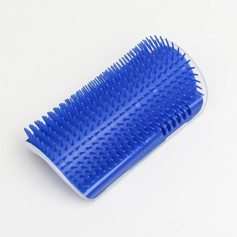 Cat Wall Brush & Self-Groomer – Corner Scratcher Comb with Catnip for Massage and Play