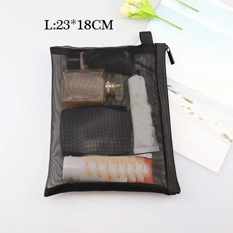 Mesh Cosmetic Travel Storage Makeup Bag Organiser