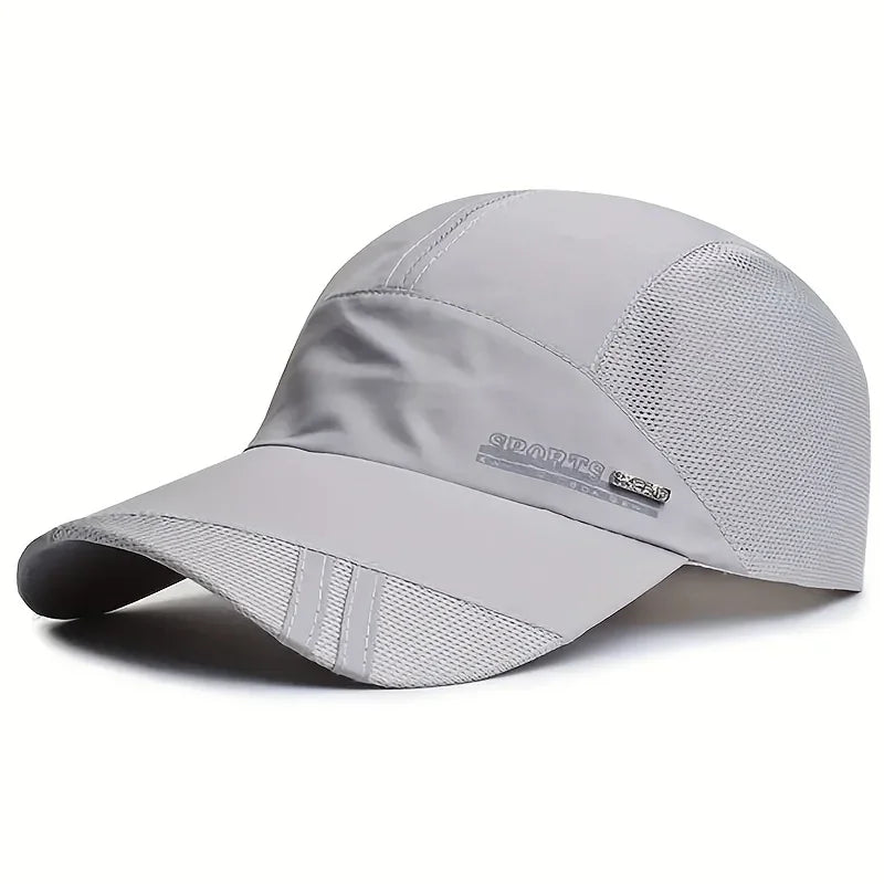 1pc Breathable Mesh Baseball Cap, Quick-Dry Polyester Sports Hat for Fishing Golf Sun Protection,  Breathable Fishing Golf Cap