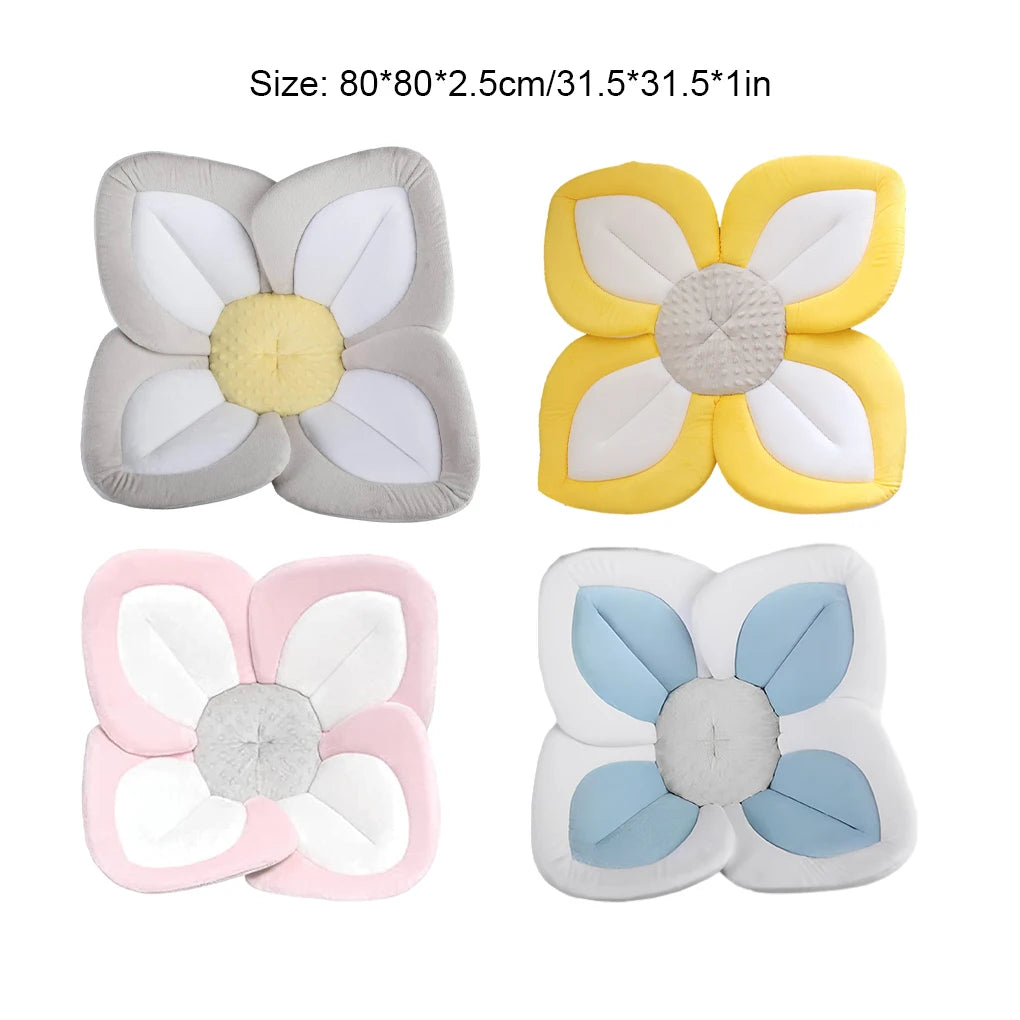 Blooming Bath Lotus Baby Bath Seat For Babys Bathing Comfort Baby Sink Bathtub Mat Not Easily Deformed Cushion Safe Flower Seat