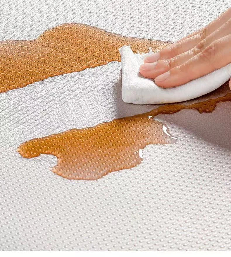 Water Drop Pattern Kitchen Cabinet Liner Eva Waterproof Refrigerator Mat Placemat Non-Sticky Easy to Clean Drawer Liner Moisture-Proof and Mildew-Proof