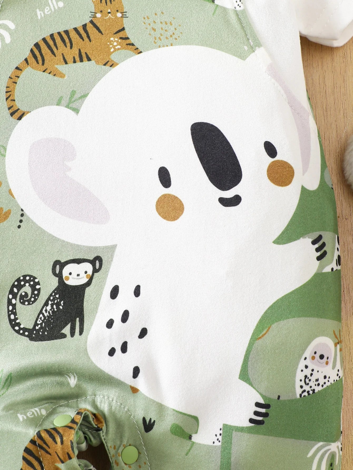 IURNXB Infant Koala Animal Print Romper for Boy Girl Newborn Baby Faux Two-Piece Bodysuit Short Sleeves Casual Play Wear 1-18M