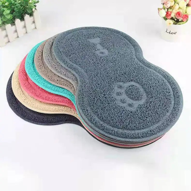 Waterproof Pet Feeding Mat – PVC Bowl Pad & Litter Mat for Cats, Dogs, and Puppies
