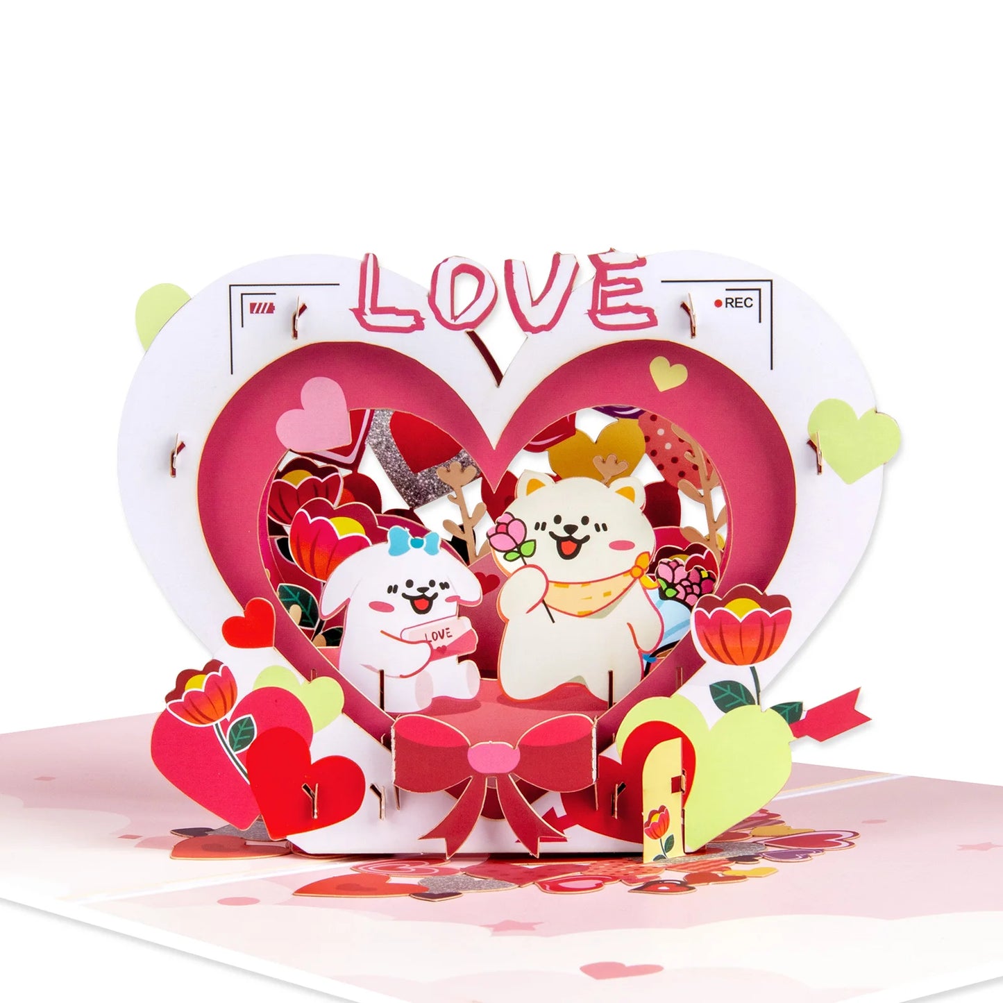 3D Love Pop Up Card for Valentine's Day Wedding Invitations Anniversary Wife Husband