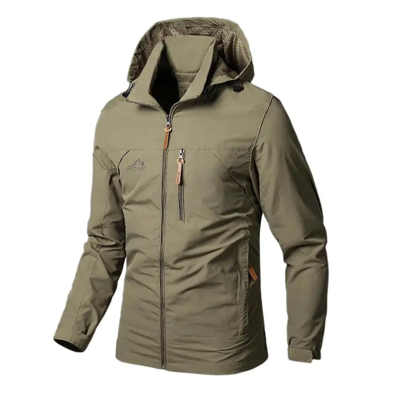 Men’s Waterproof Windbreaker Jacket with Hood – Outdoor & Casual Smart