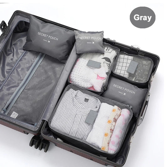6Pc Travel Clothes Storage Bags