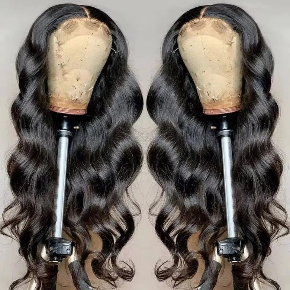 Varlea 200% Density 40 Inch Body Wave Human Hair Loose Body Wave Lace Front Wig 13x6 13x4 Hd Lace Frontal Wigs Black For Women